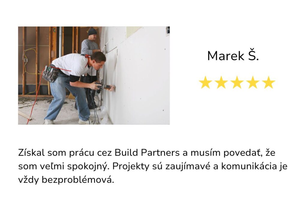 recenzia build partners práca sadrokartonista